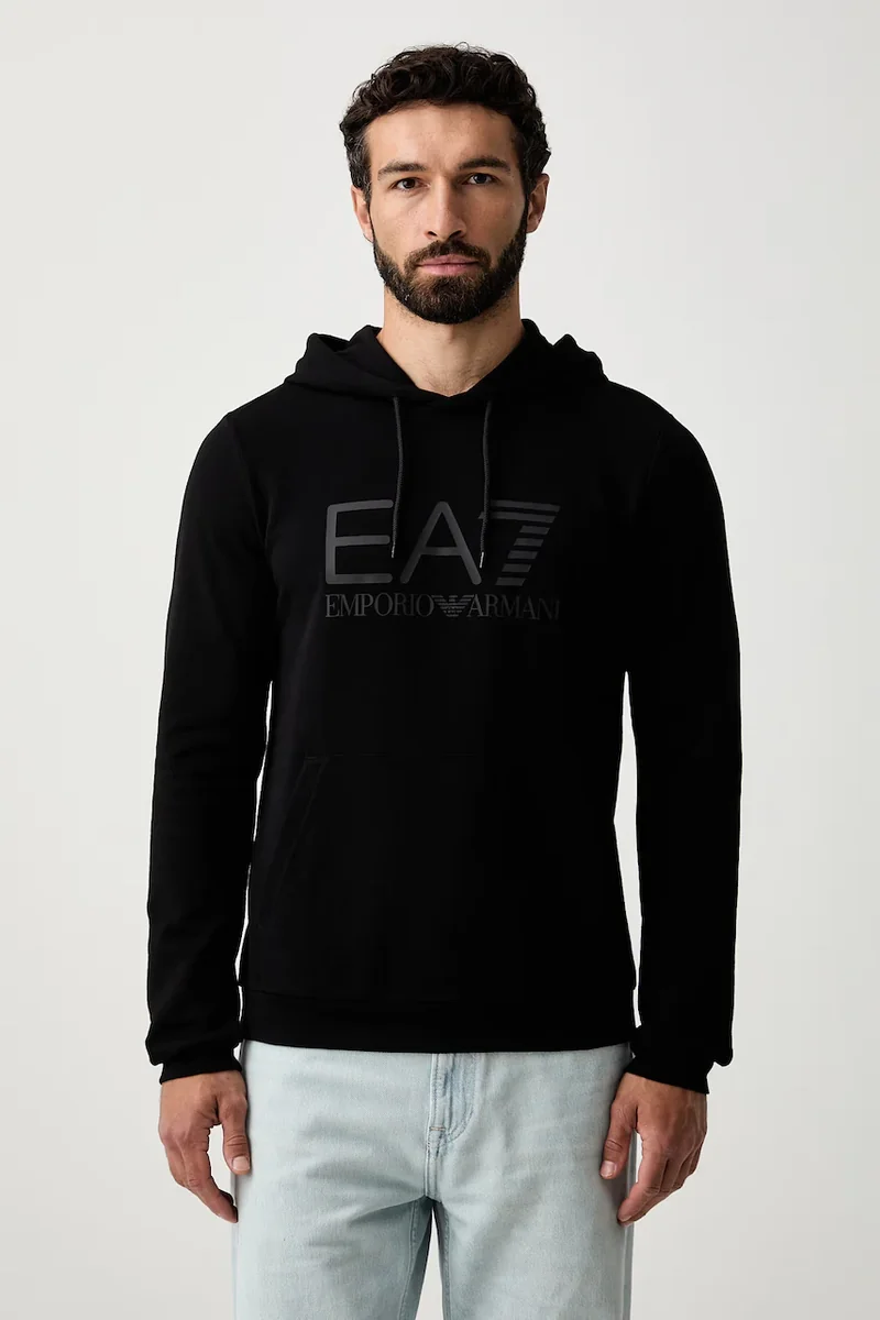 EA7 Emporio Armani hanorac cu glugă pentru bărbați din bumbac