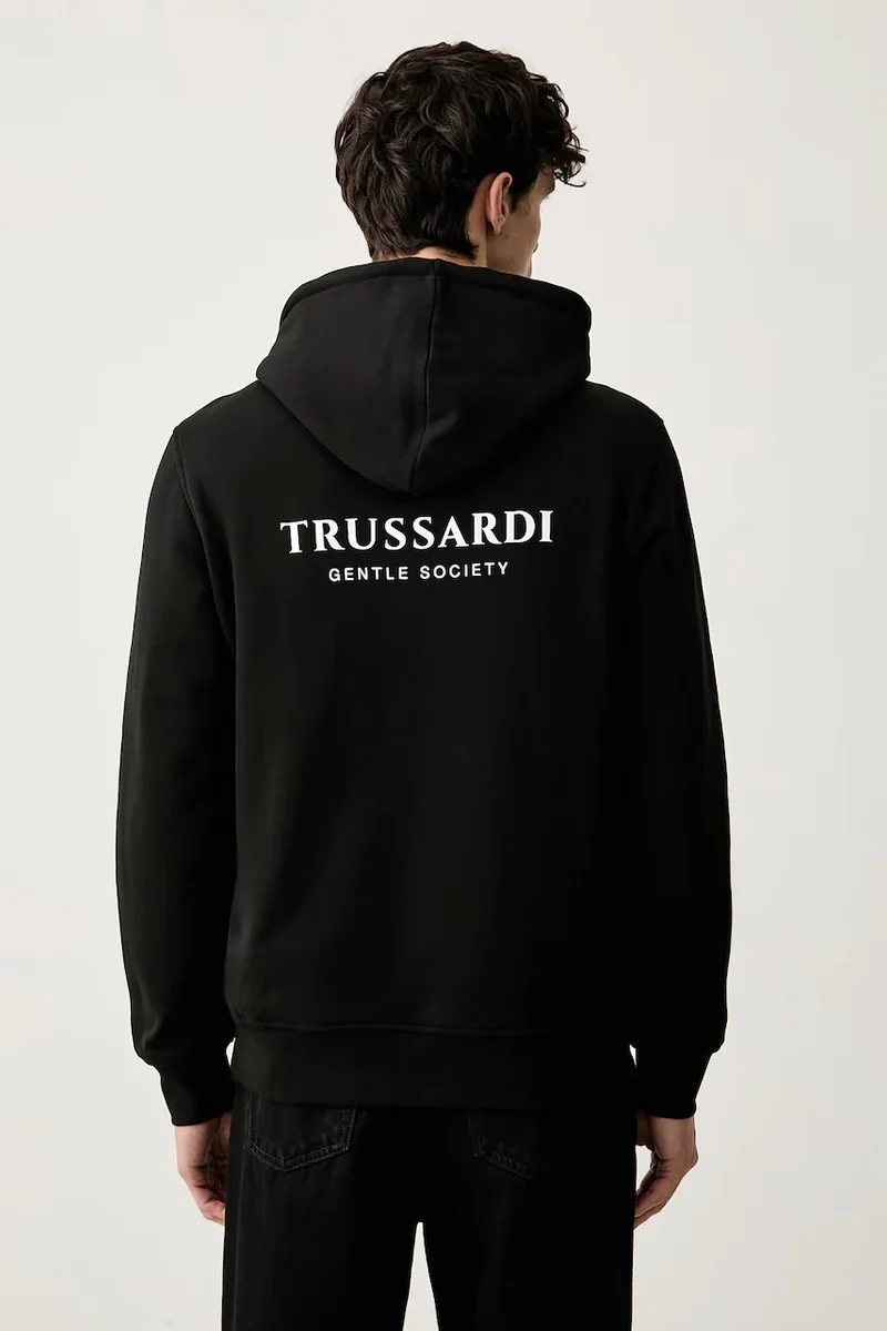 Trussardi hanorac cu glugă pentru bărbați din bumbac
