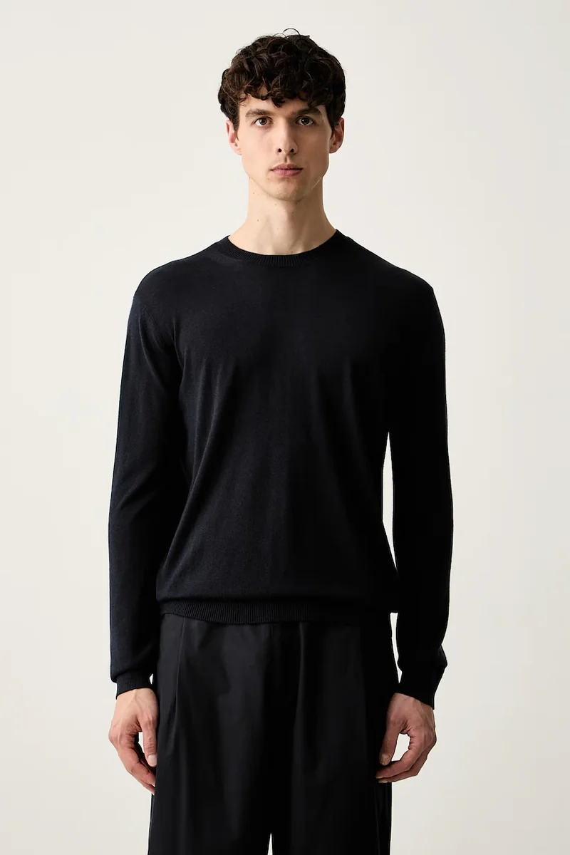 Emporio Armani pulover pentru bărbați cu mătase
