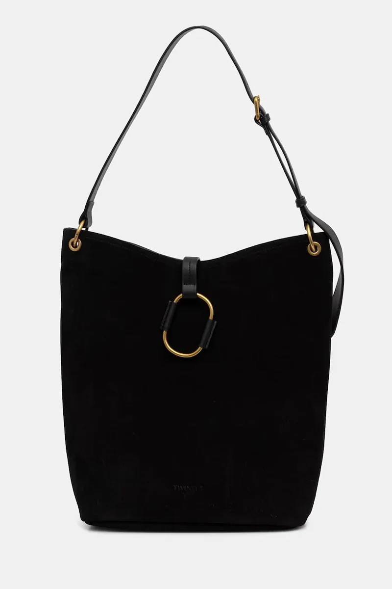 Twinset hobo bag pentru femei din piele întoarsă