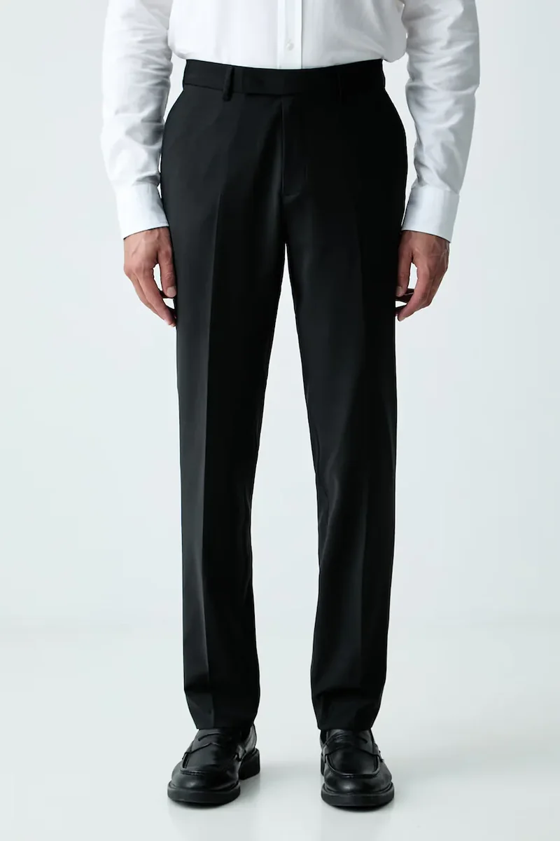 Karl Lagerfeld pantaloni de costum pentru bărbați cu lână