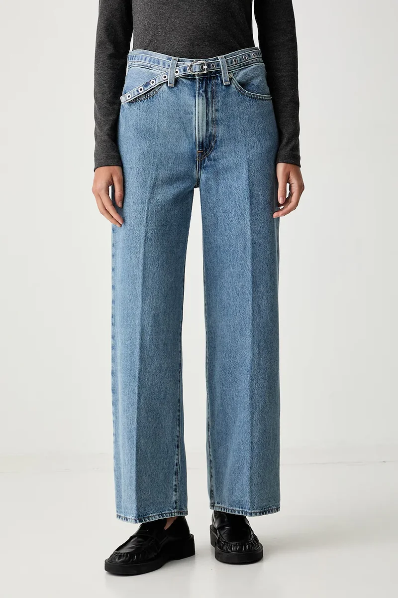 Levi's blugi wide leg pentru femei RIBCAGE WL BELTED