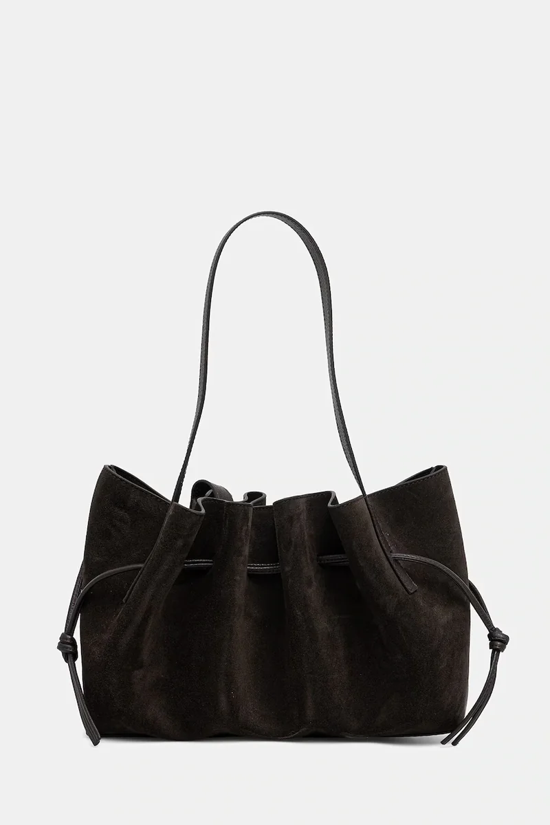 Yuzefi hobo bag pentru femei din piele întoarsă SCALLOP SHOULDER