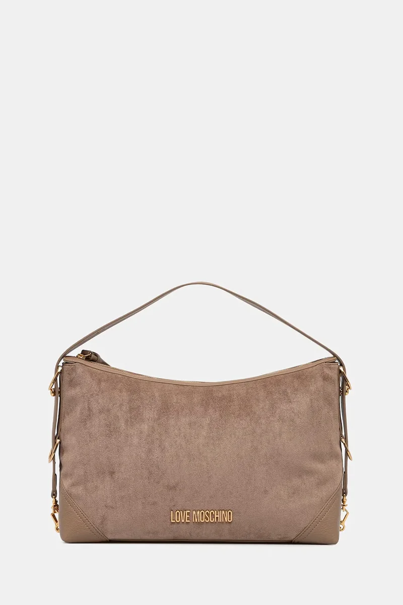 Love Moschino hobo bag pentru femei cu imitație de piele întoarsă