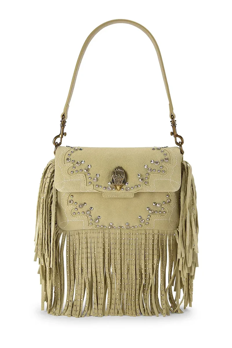 Kurt Geiger London geantă crossbody pentru femei din piele întoarsă OXFORD
