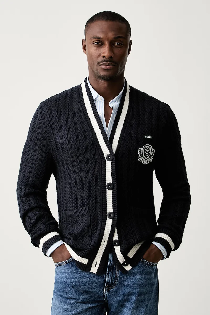 Guess cardigan pentru bărbați cu vâscoză ROBERT