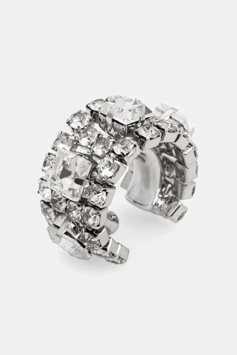 Patrizia Pepe ear cuff pentru femei din alamă cu zirconiu cubic