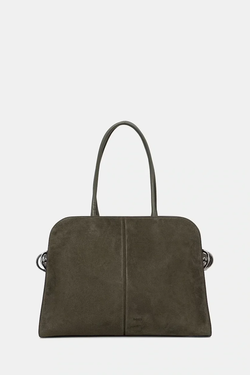 BOSS geantă shopper pentru femei cu imitație de piele întoarsă Clarice Tote SU