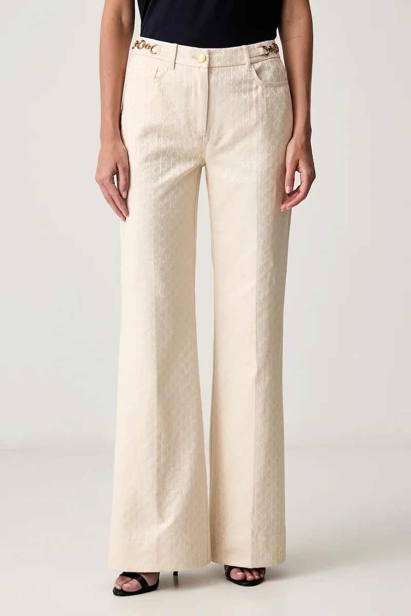 Marciano by Guess pantaloni pentru femei cu bumbac MILAD PALAZZO