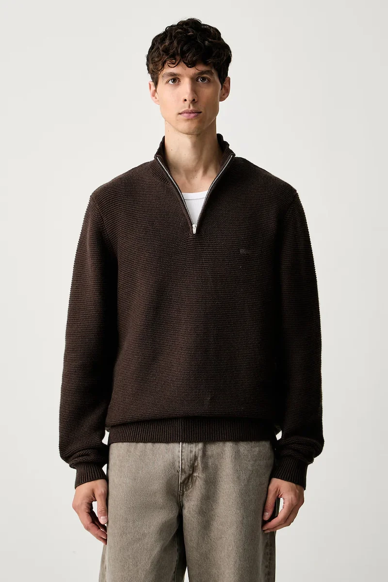 Levi's pulover pentru bărbați cu amestec de lână LIGHTWEIGHT HM QUARTER ZIP