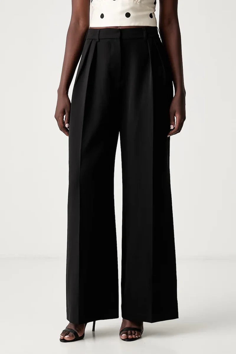 Le Privé pantaloni wide leg pentru femei VIOLA TROUSERS NOIR