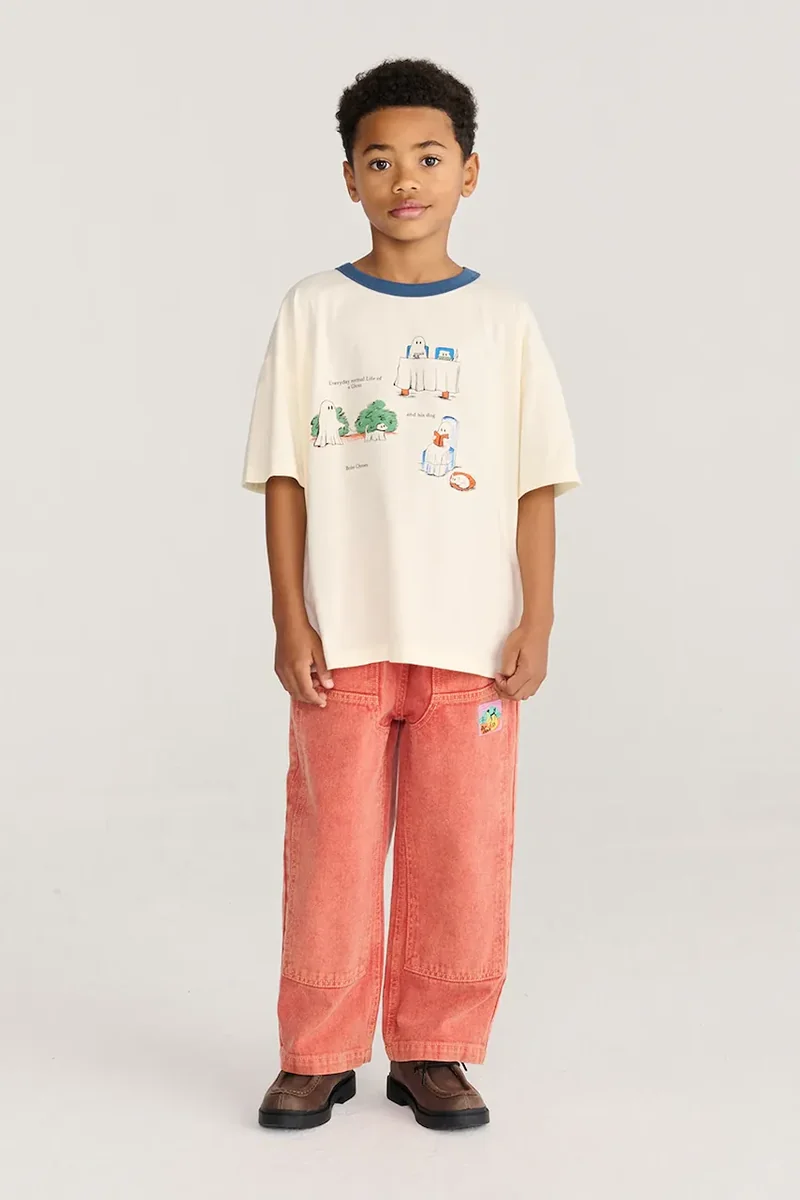 Bobo Choses pantaloni straight pentru copii din bumbac