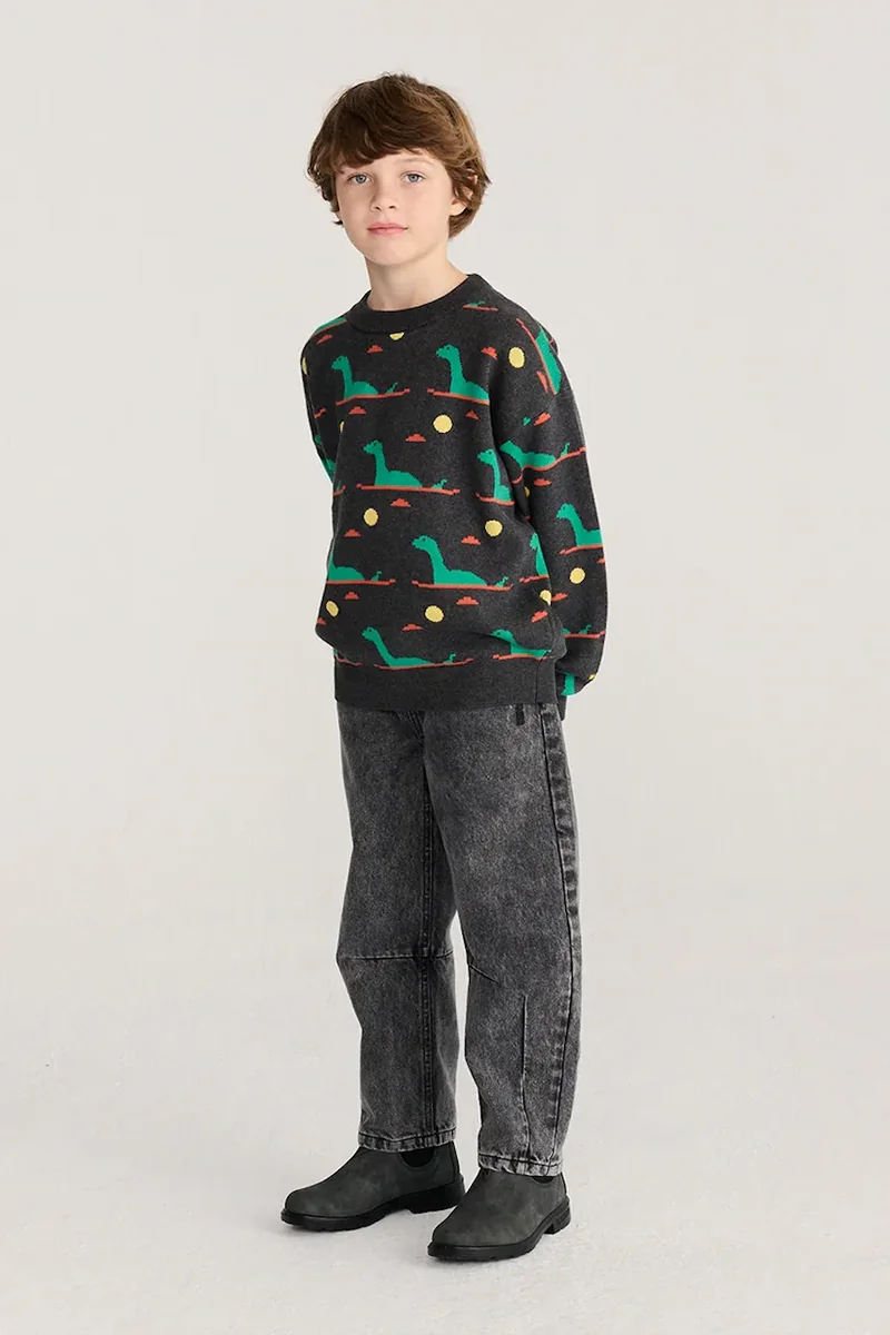 Bobo Choses pulover pentru copii din bumbac Lake Monster