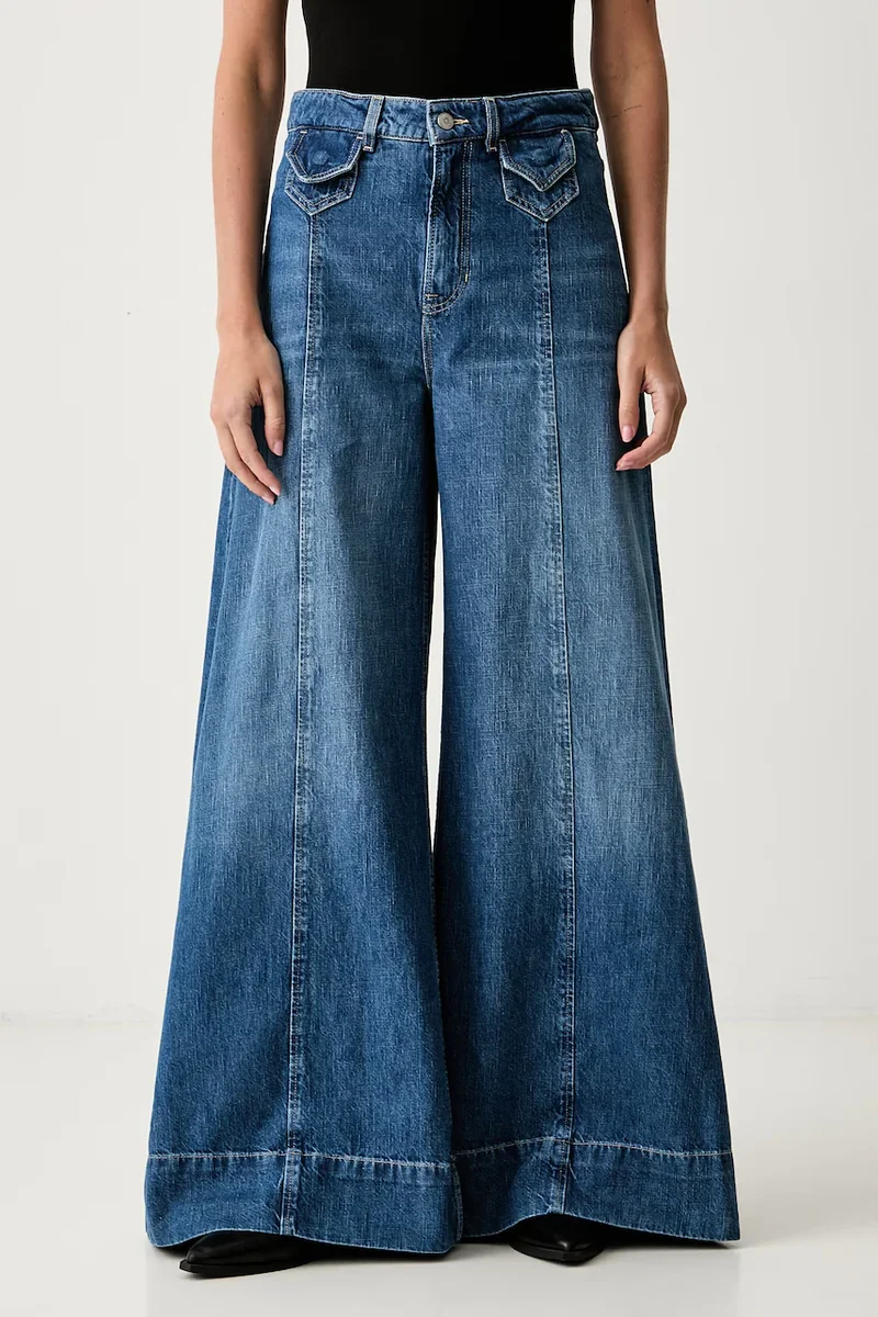 BOSS Orange blugi wide leg pentru femei C_JANE HR
