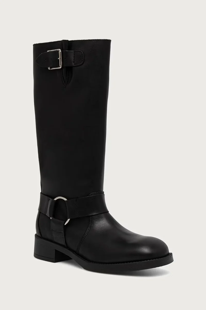 Steve Madden cizme pentru femei din piele Zamza