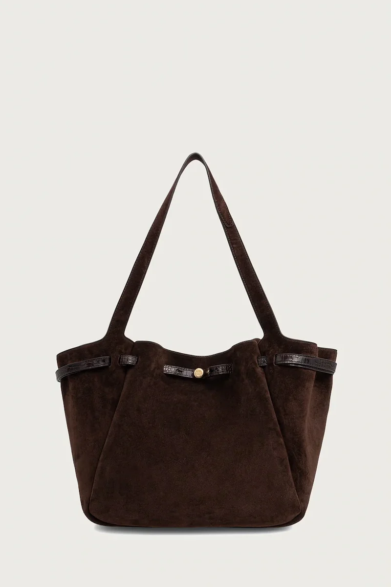 Tory Burch tote bag pentru femei din piele întoarsă Romy