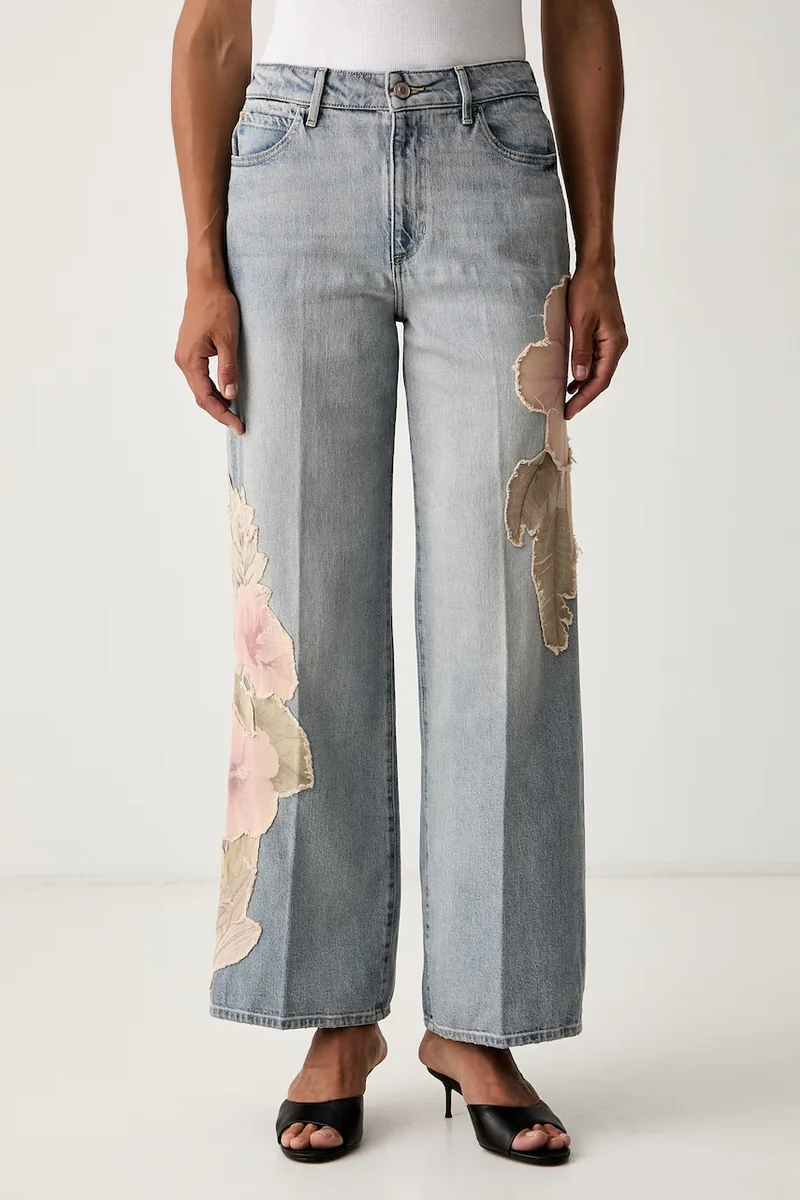 Guess blugi wide leg pentru femei REY