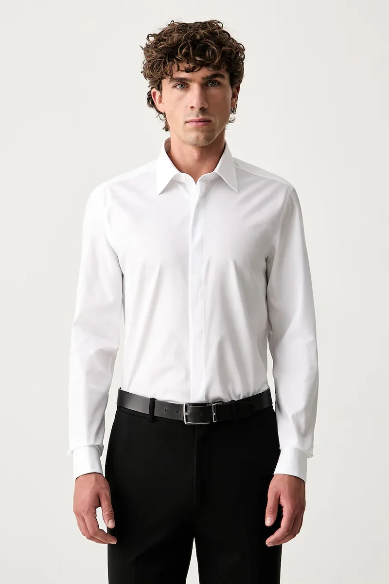 BOSS cămașă pentru bărbați din bumbac H-HANK-TUX1-B1-C-263