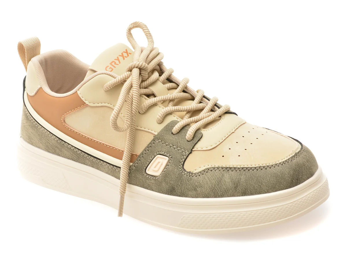 Pantofi sport GRYXX bej, 6813, din piele naturala