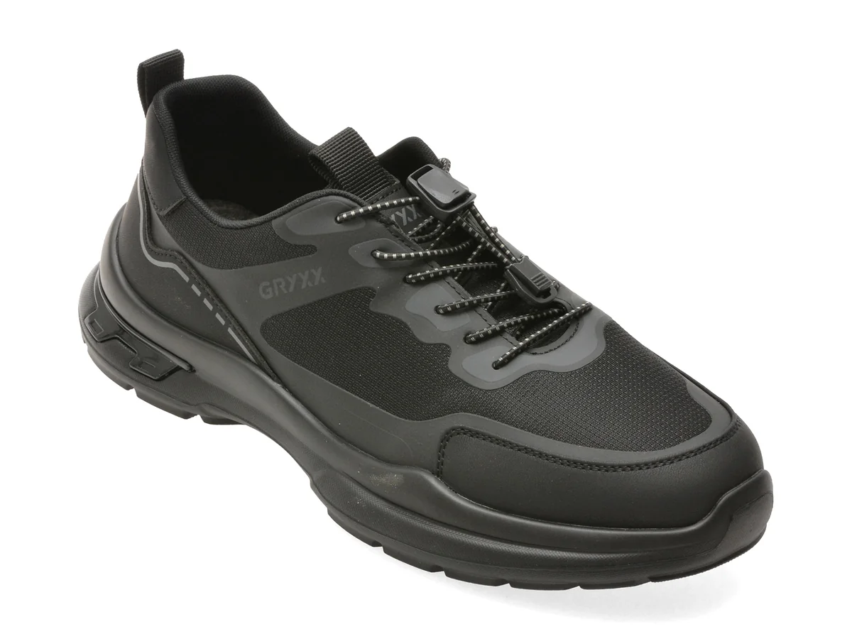 Pantofi sport GRYXX negri, 19081, din material textil