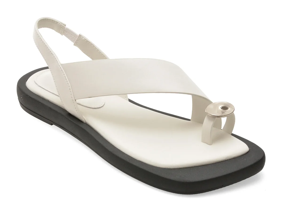Sandale GRYXX albe, LD1025, din piele naturala