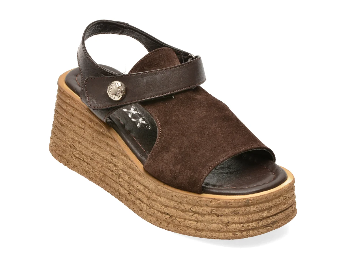 Sandale GRYXX maro, 2155461, din piele intoarsa