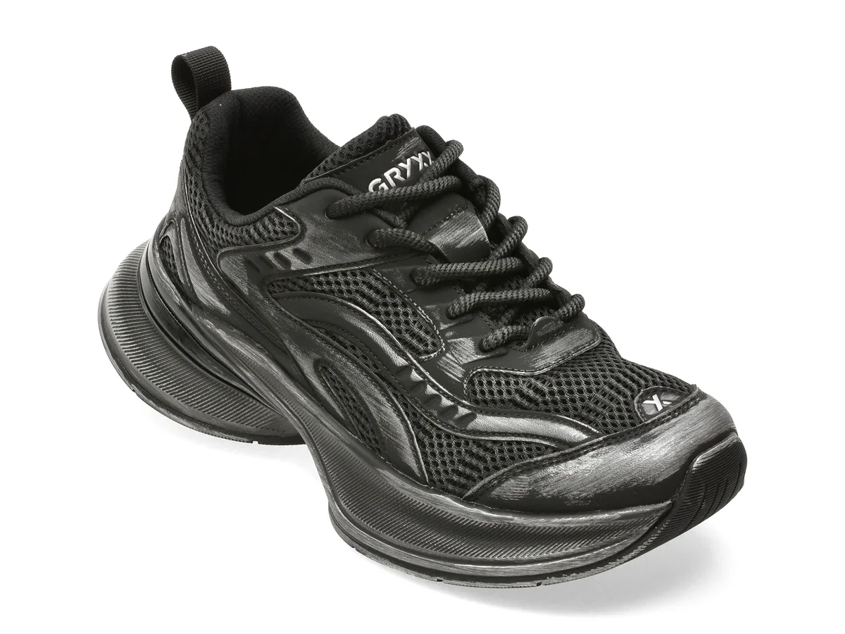 Pantofi sport GRYXX negri, 9287, din material textil