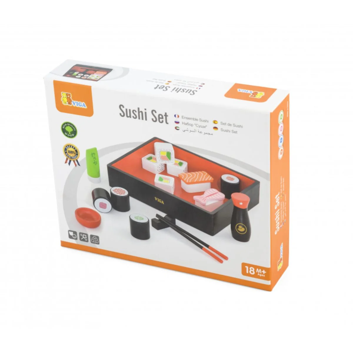 Set sushi din lemn, Viga