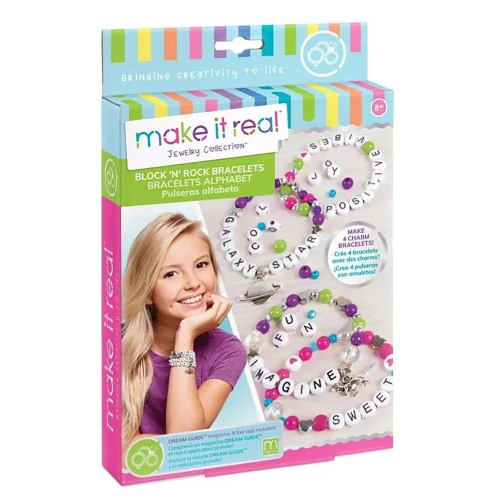 Set de bratari cu litere Make it Real