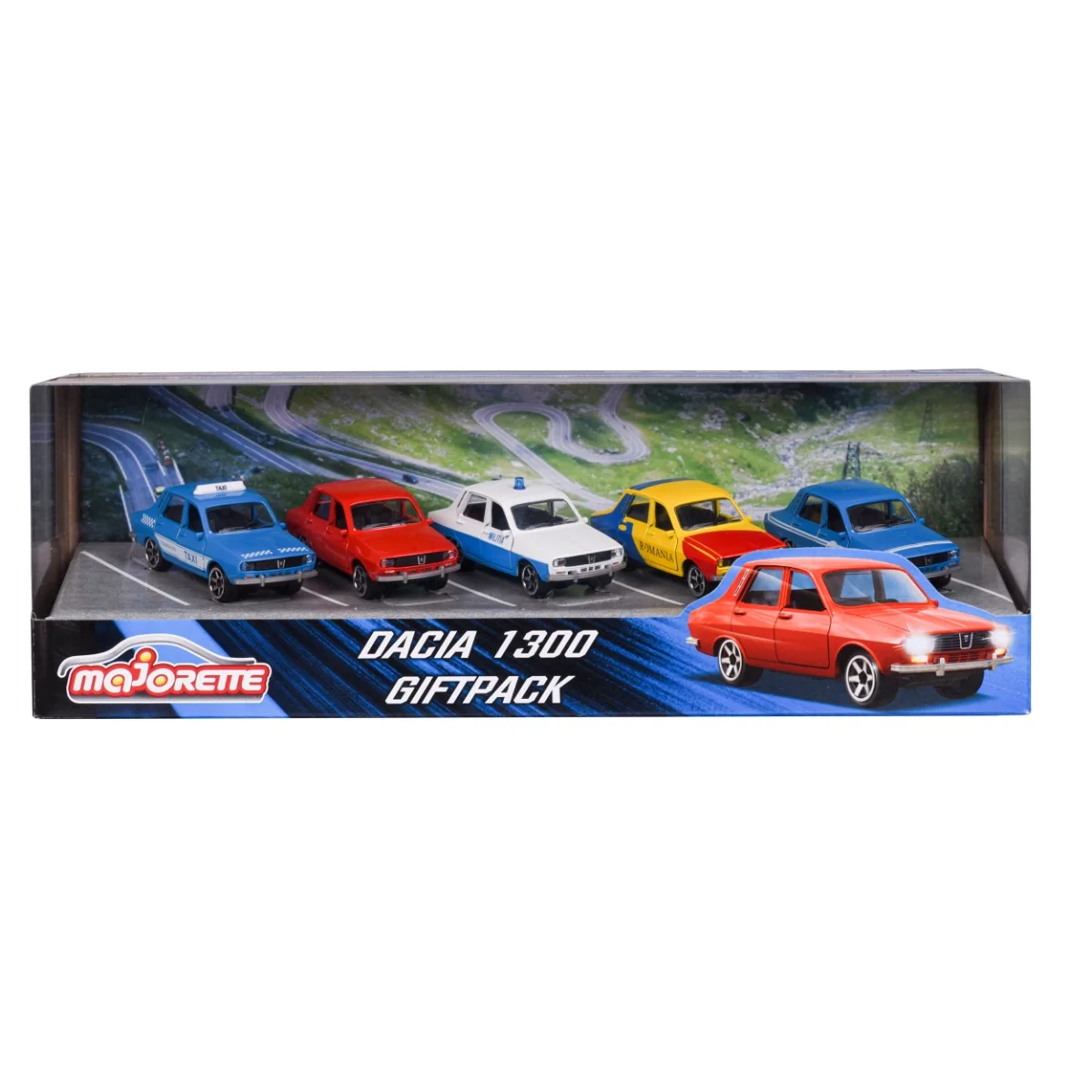 Set 5 masinute din metal Dacia 1300, Majorette, 7 cm