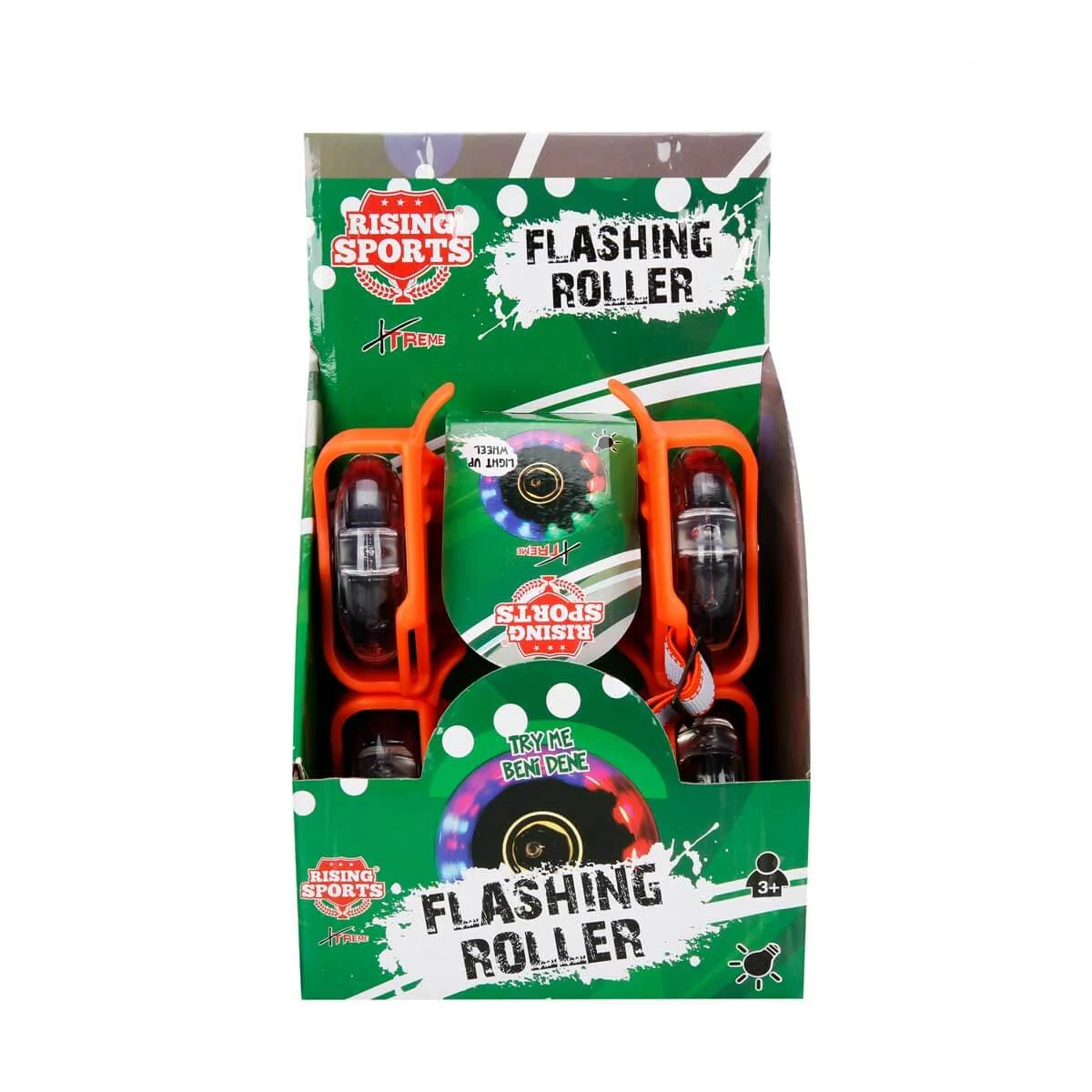 Role calcai, cu lumini in roti, Rising Sports Xtreme, Portocaliu