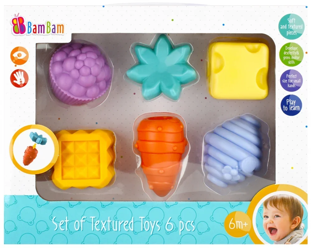 Set de joaca senzorial BamBam, 6 buc