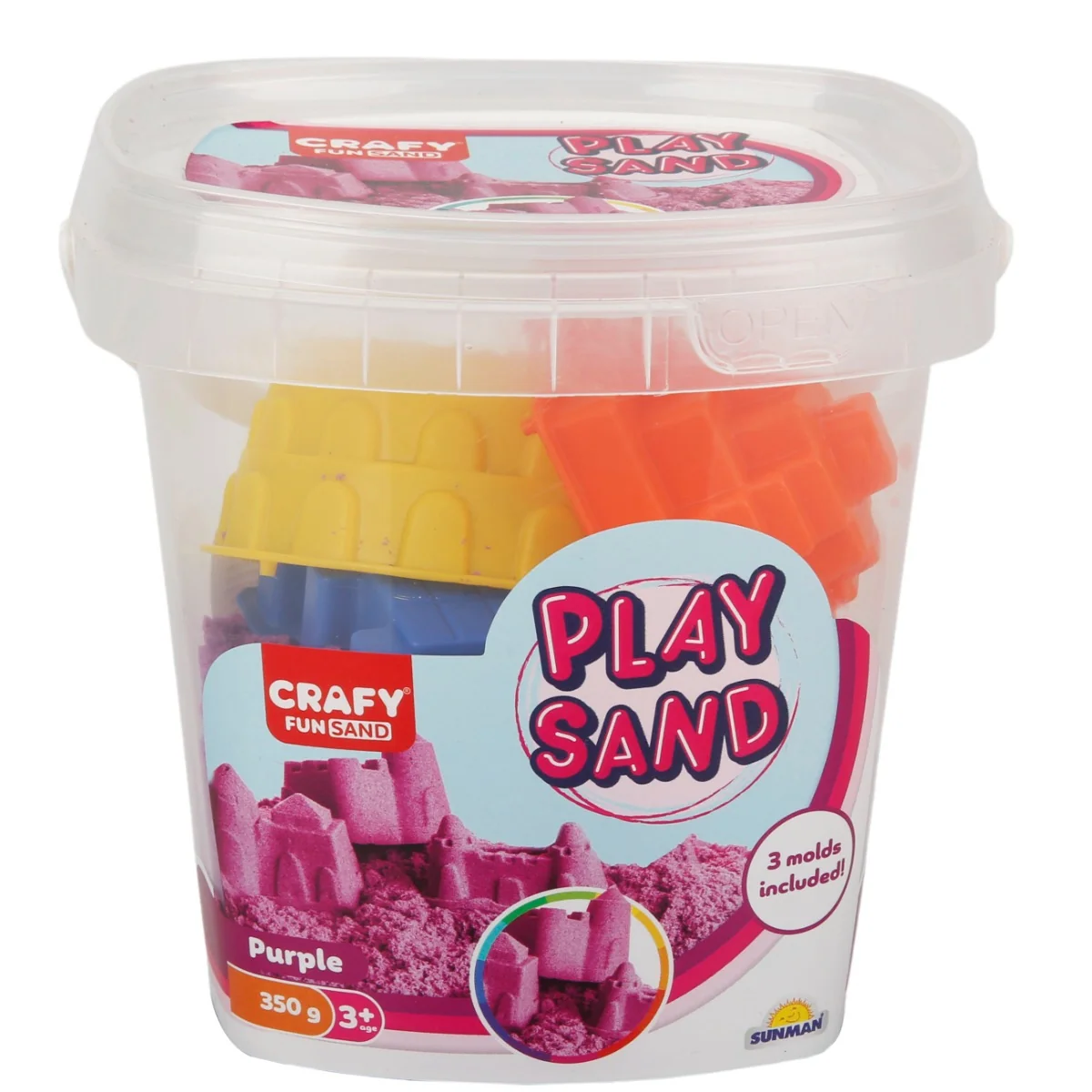 Nisip de modelat, Crafy, Violet, 350 g