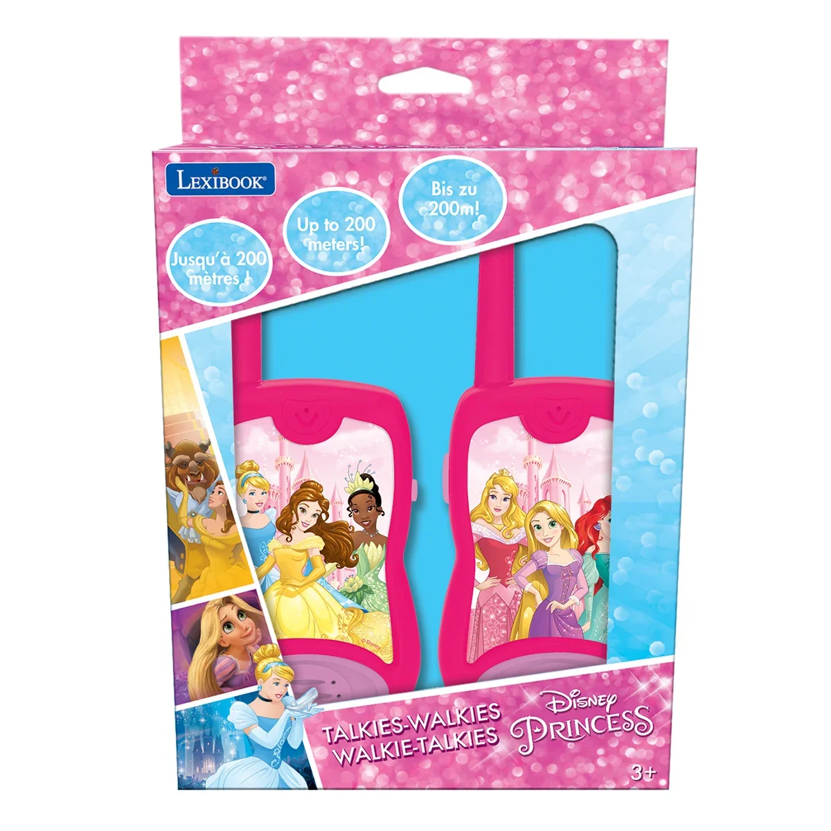 Set statii walkie-talkie, Lexibook Disney Princess, 200 m