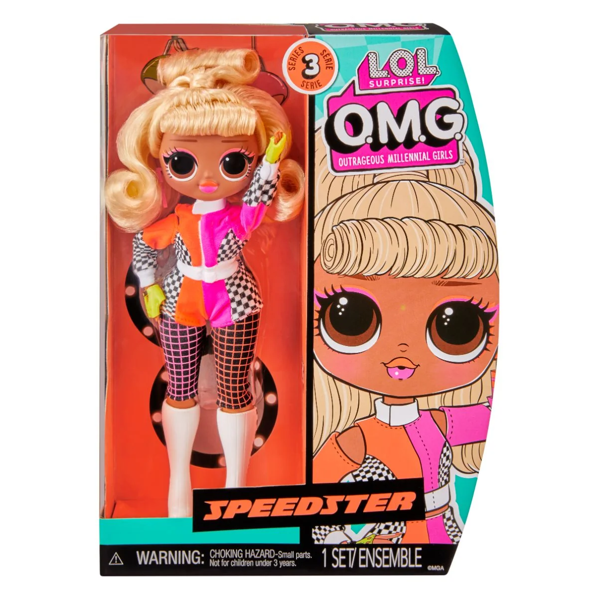 Papusa LOL Surprise OMG, Hos Doll, Seria 3, Speedster, 588580EUC