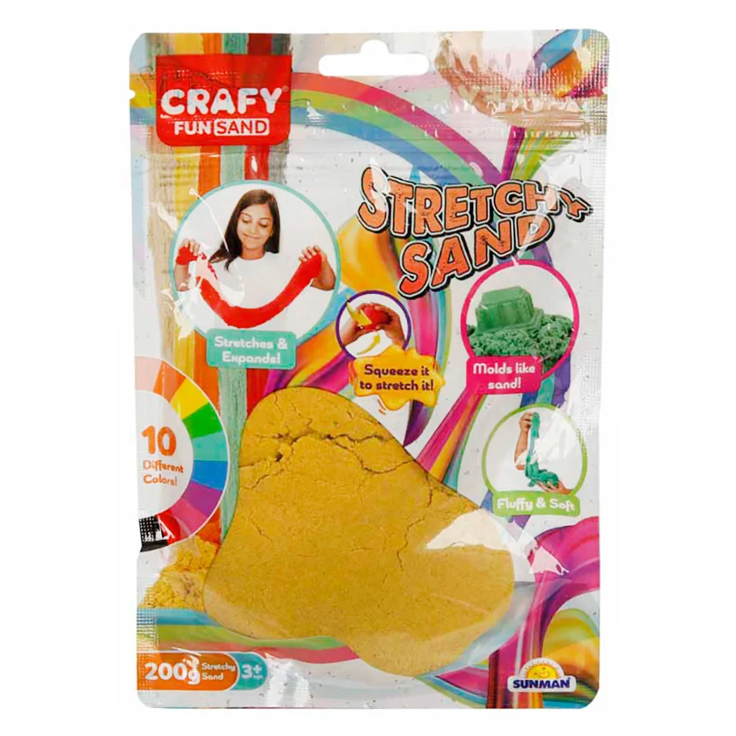 Nisip creativ, Crafy, 200 g, Galben