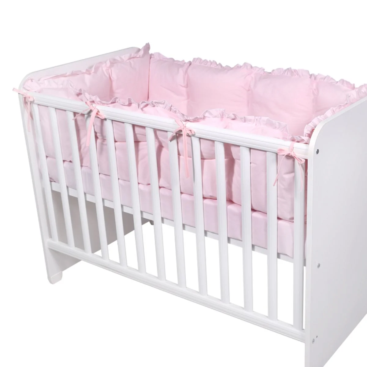 Set protectii laterale pentru pat, Lorelli, 4 piese, 60 X 120 cm, Pink