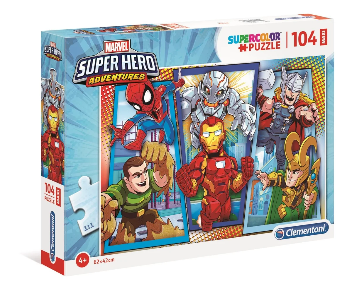 Puzzle Clementoni, Maxi, Marvel Superhero, 104 piese