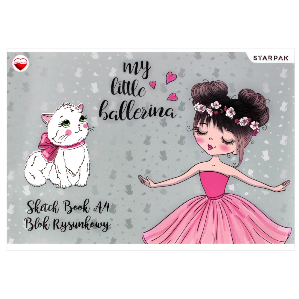 Caiet A4 pentru schite si desen Starpak, Balerina