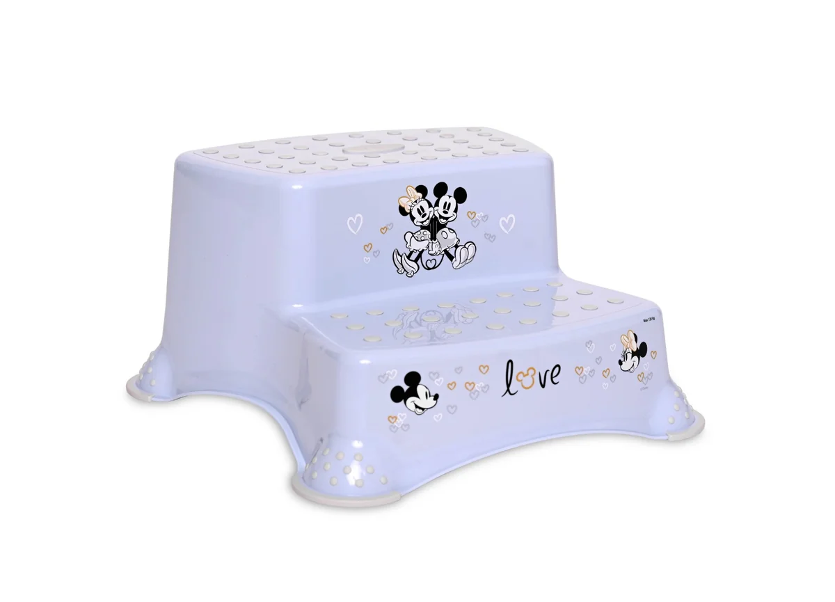 Inaltator dublu pentru baie, antiderapant, Lorelli, Disney Mickey, Light Blue