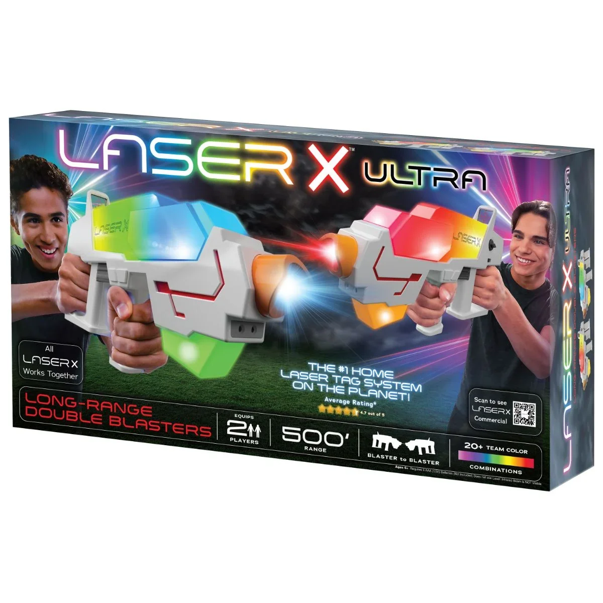 Set Long-Range Double Blasters, Laser X Ultra, 150 metri