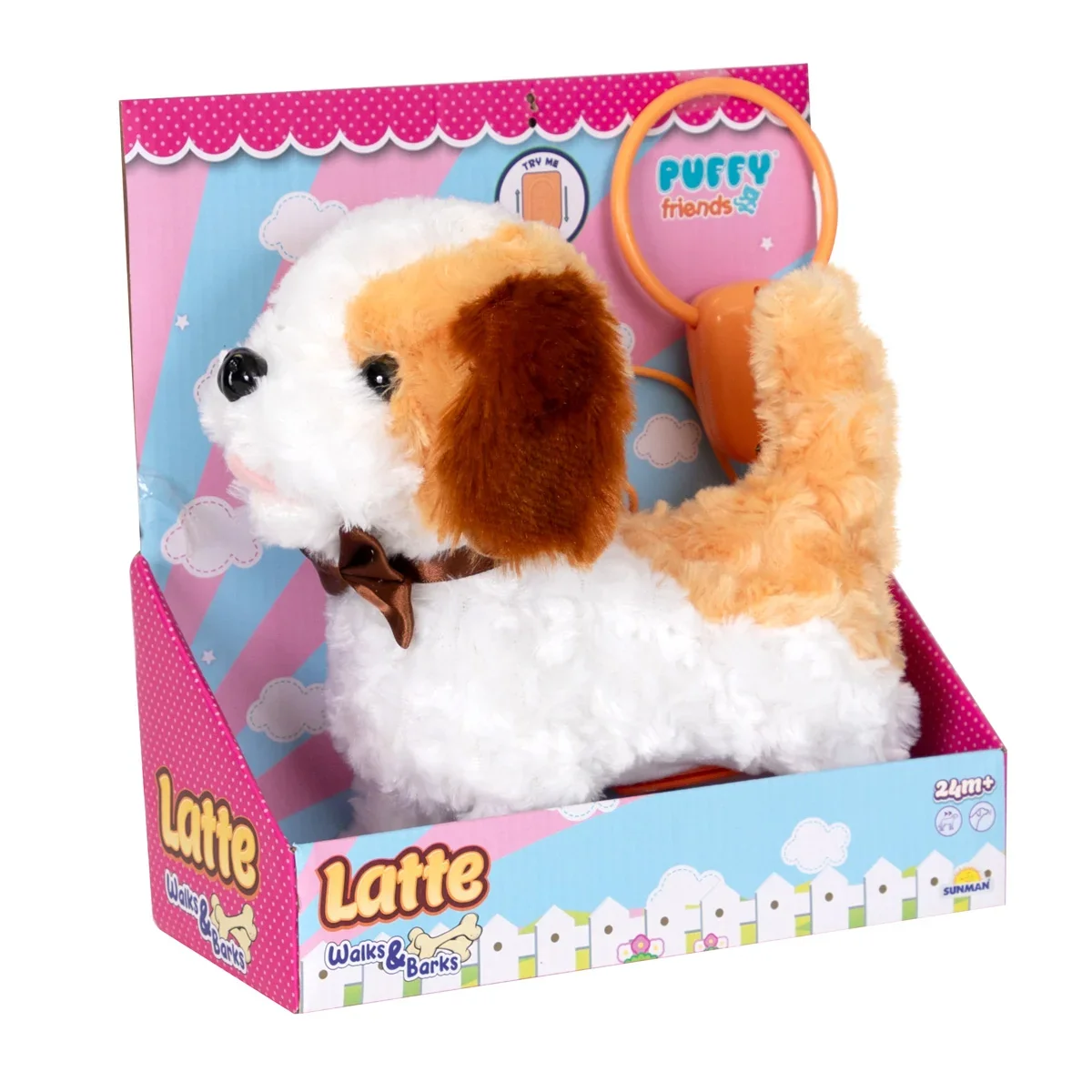 Jucarie de plus interactiva, catelus Latte, Puffy Friends