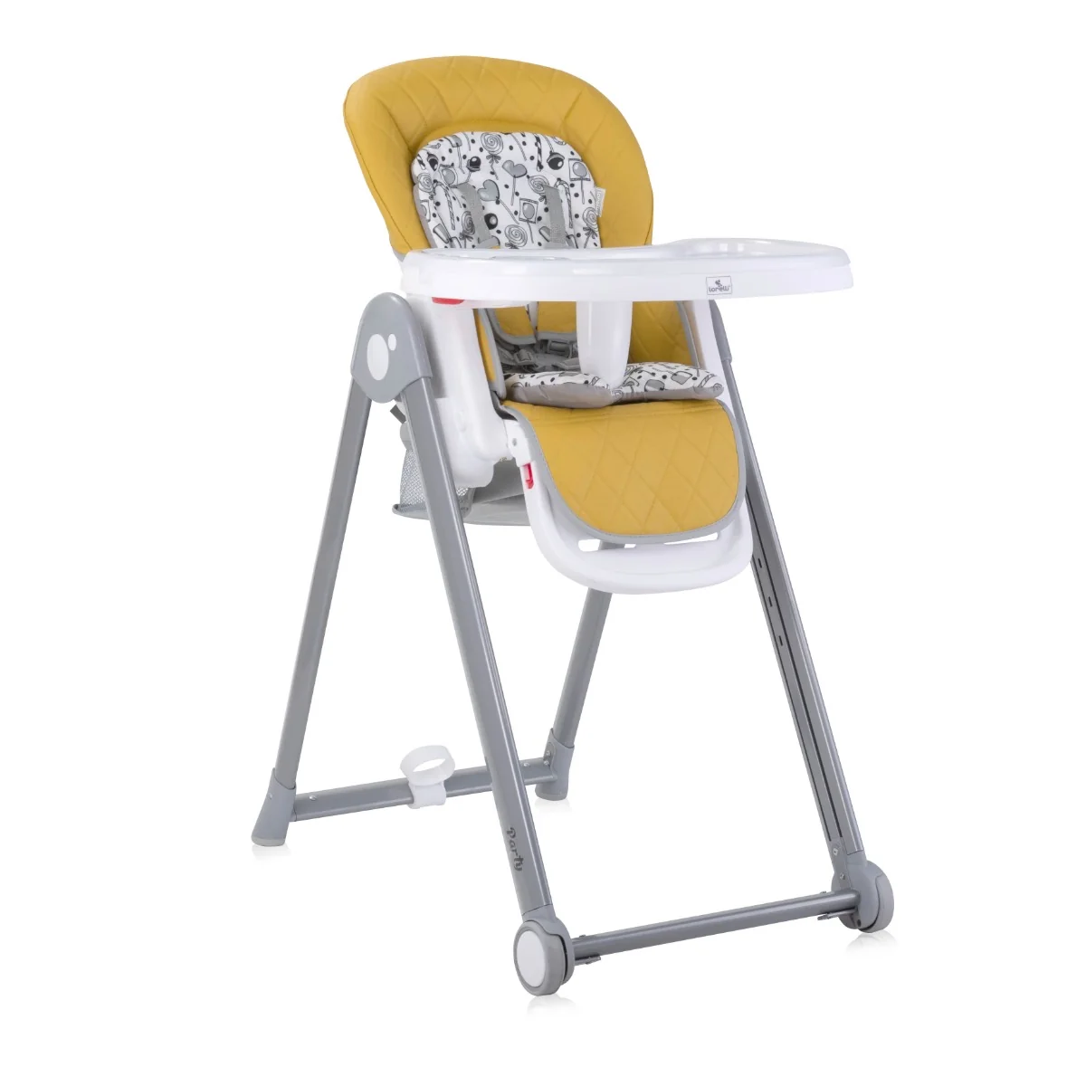 Scaun de masa reglabil, Lorelli Party, cadru din aluminiu, Lemon Curry Leather