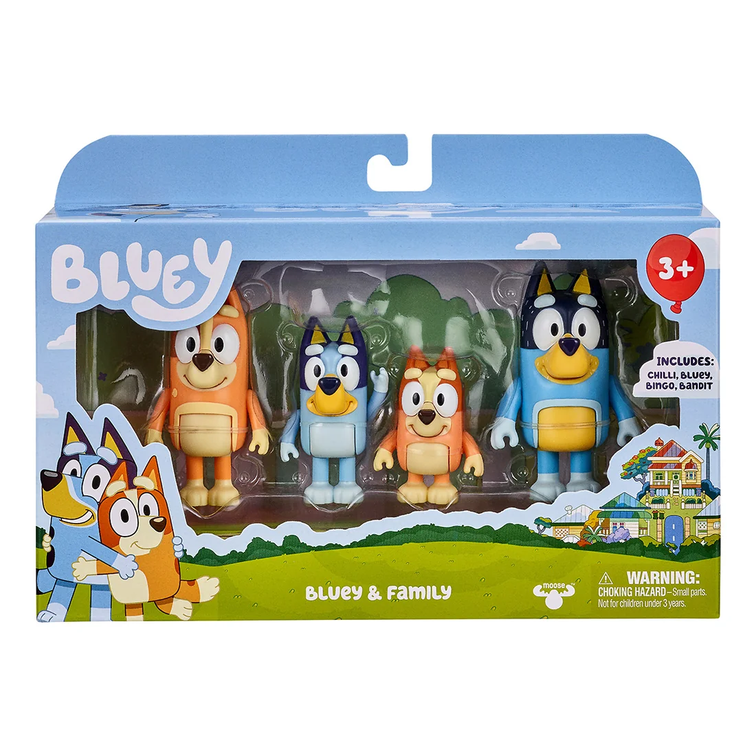 Set 4 figurine, Bluey, Familia Lui Bluey