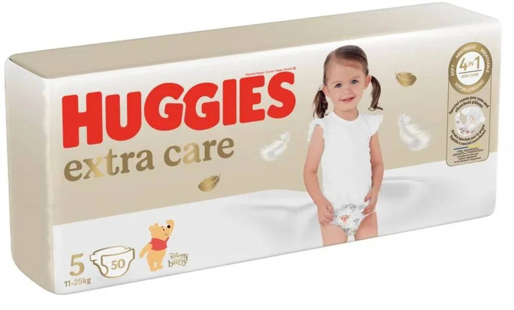 Scutece Huggies, Extra Care Mega, Nr 5, 11-25 kg, 50 buc
