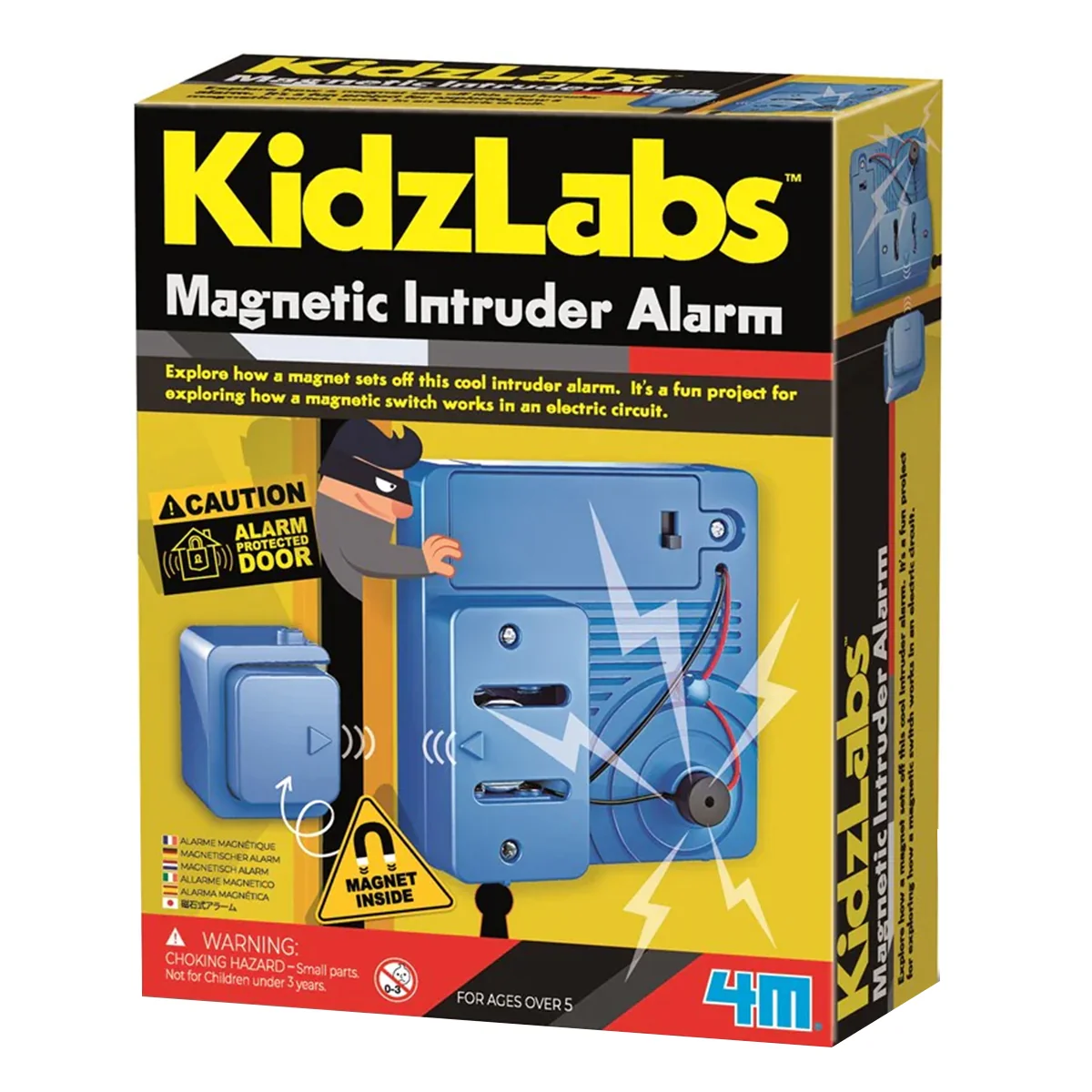 Set constructie, 4M, Alarma magnetica pentru intrusi, Kidzlabs