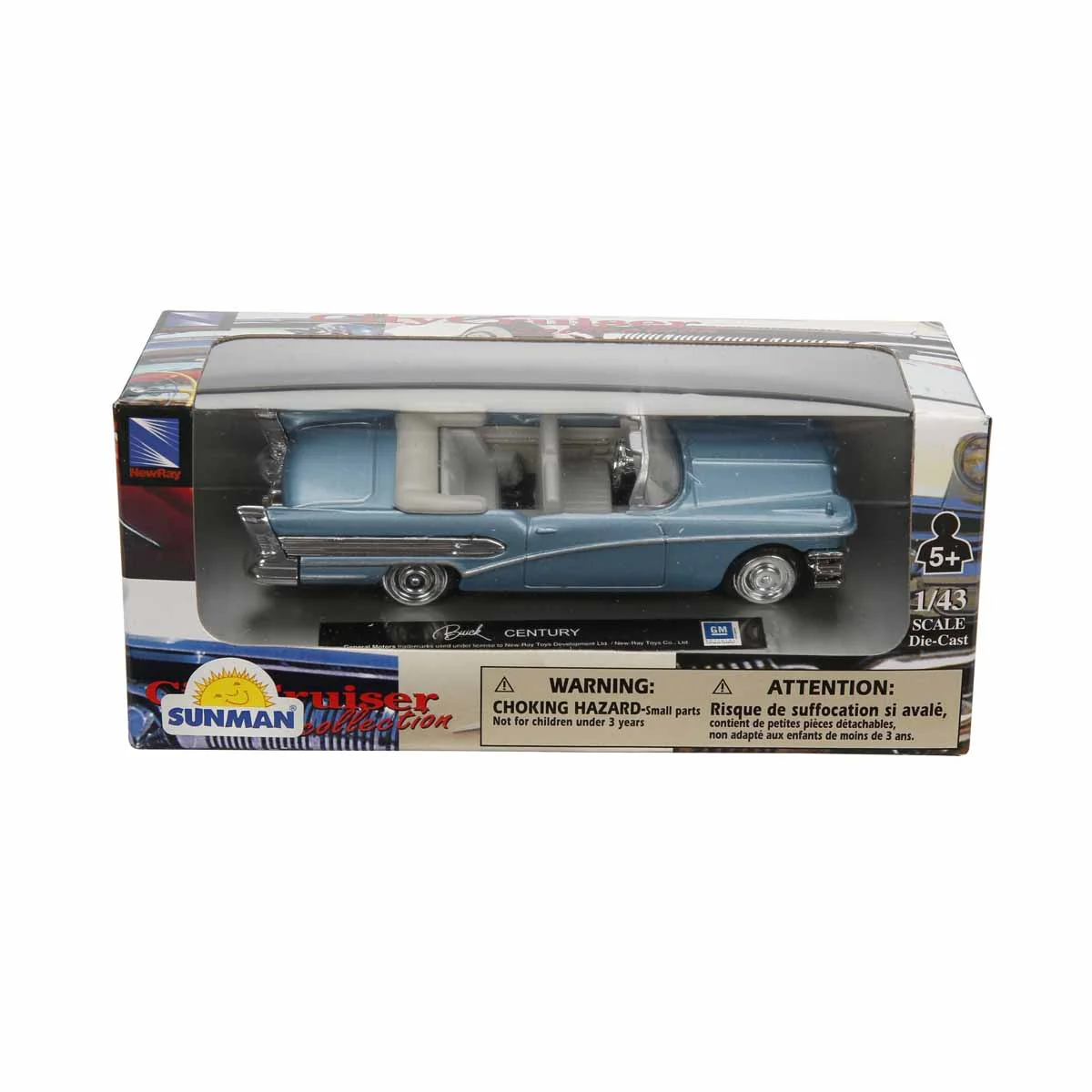 Masina metalica, New Ray, Buick Century, 1:43, Blue