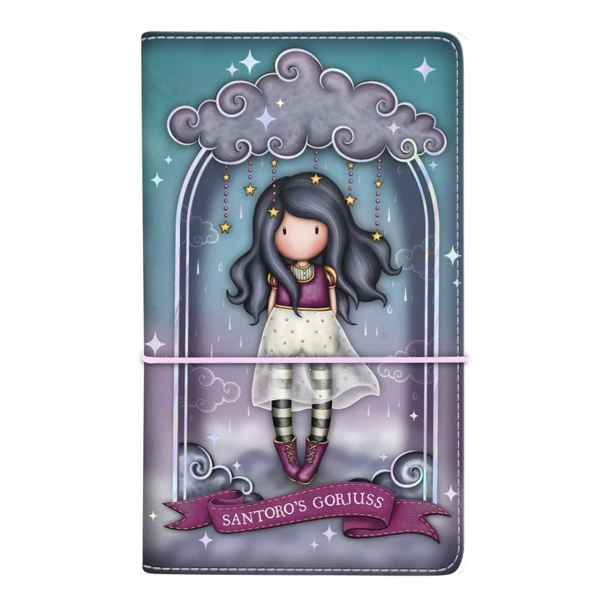 Agenda cu inchidere elastica Gorjuss, Little Storm Cloud, 128 file