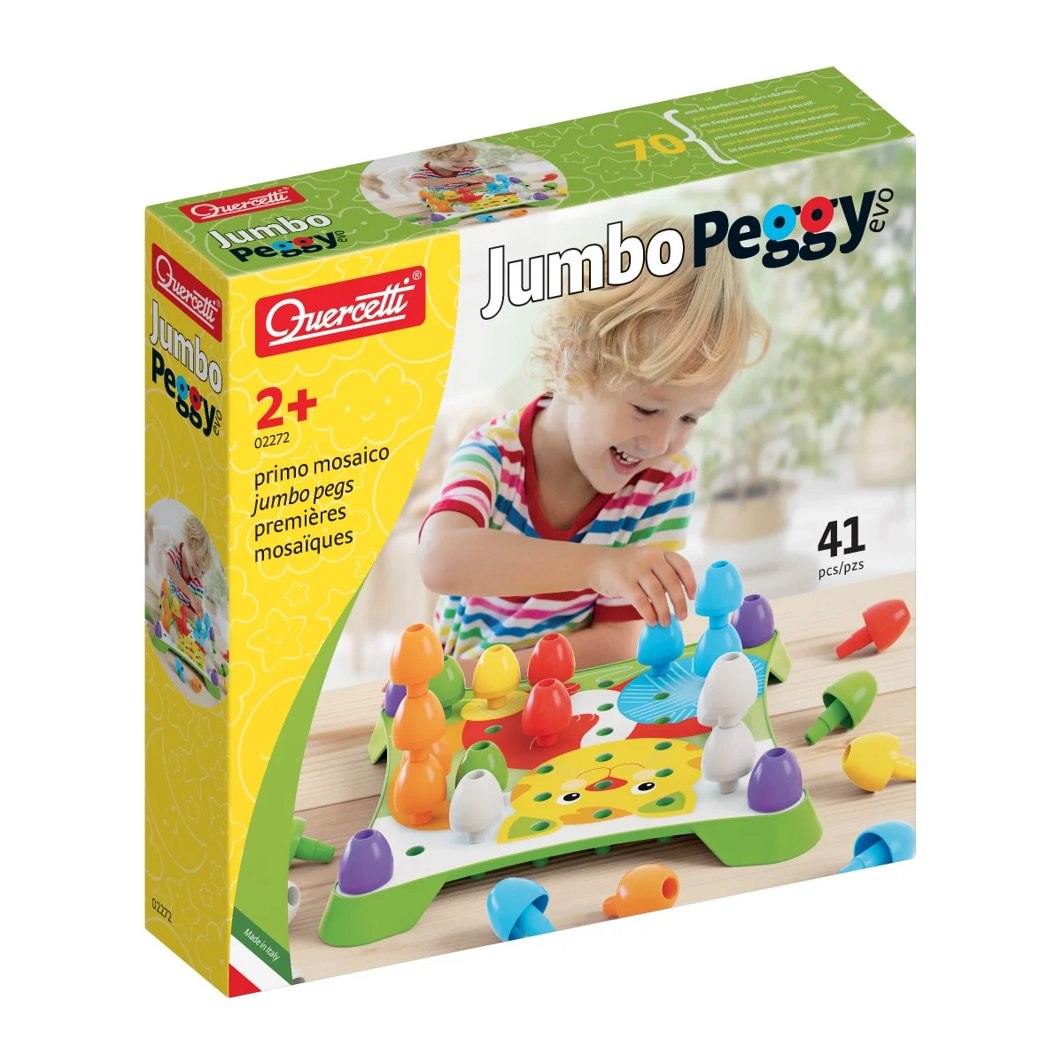 Joc creativ cu mozaic, Quercetti, Jumbo Peggy Evo