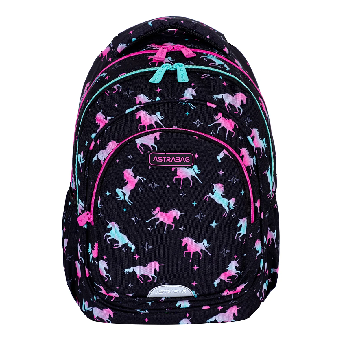 Ghiozdan cu 3 compartimente, AstraBag, Unicorn